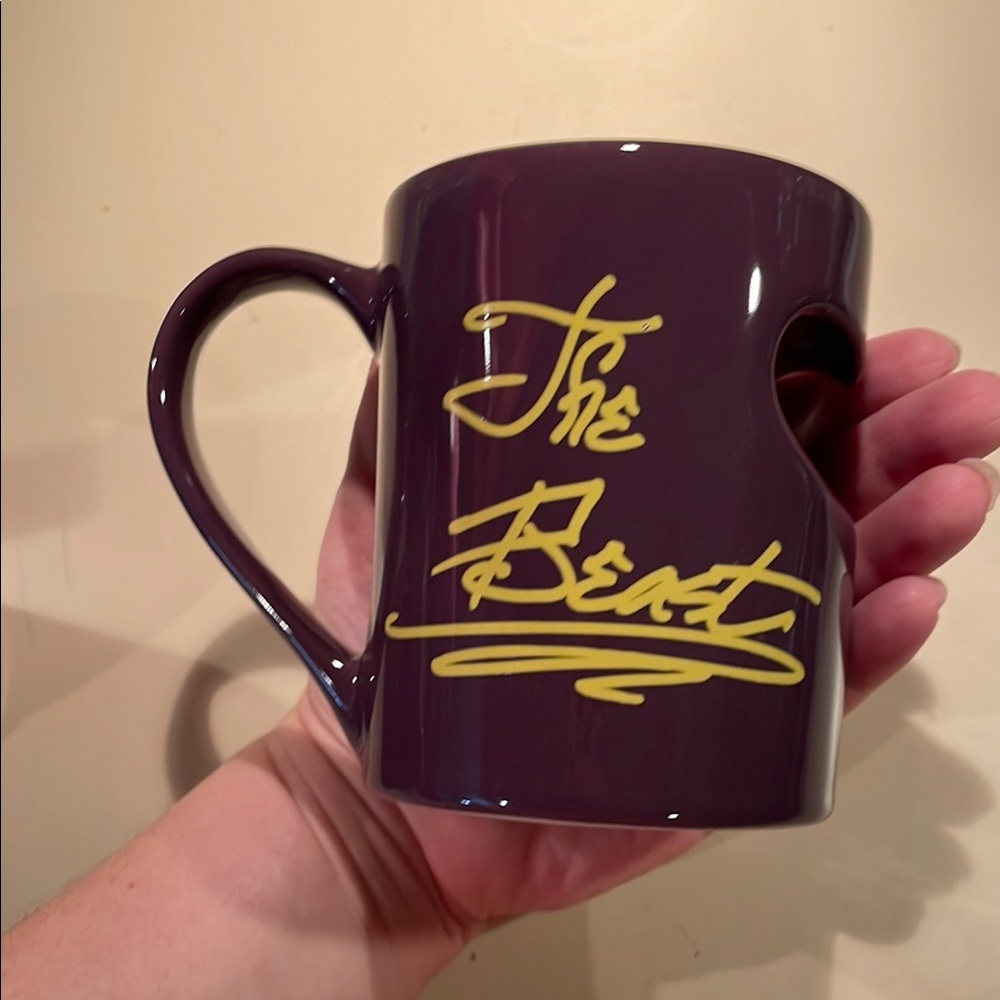 DISNEY UEC Beauty and the Beast Purple Mugs Set Belle Heart Purple Gold - Picture 6 of 9